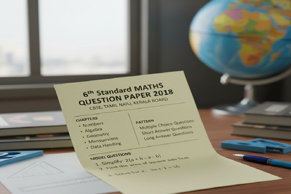 6th Standard Maths Question Paper 2018