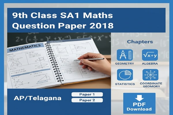 9th Class SA1 Maths Question Paper 2018