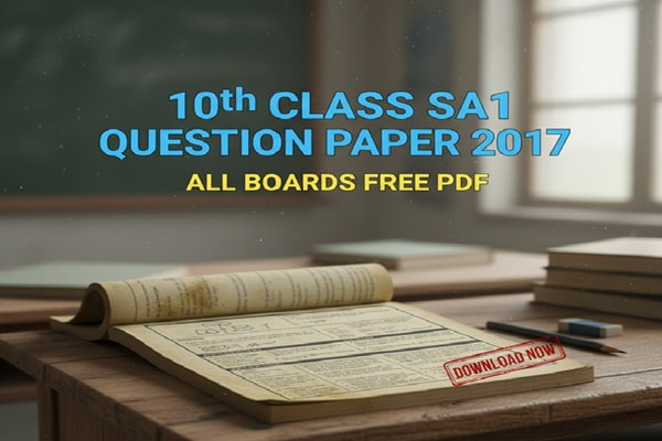 10th Class SA1 Question Paper 2017