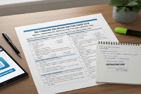 8th Standard Malayalam Question Paper 2018 Kerala