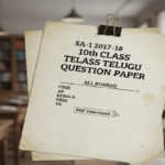 10th Class SA1 Telugu Question Paper 2017-18