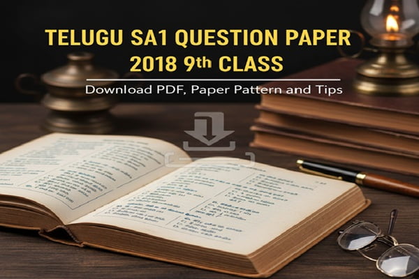 Telugu SA1 Question Paper 2018 9th Class