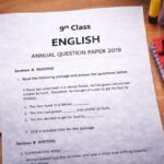 9th English Annual Question Paper 2019