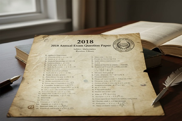 2018 Annual Exam Question Paper